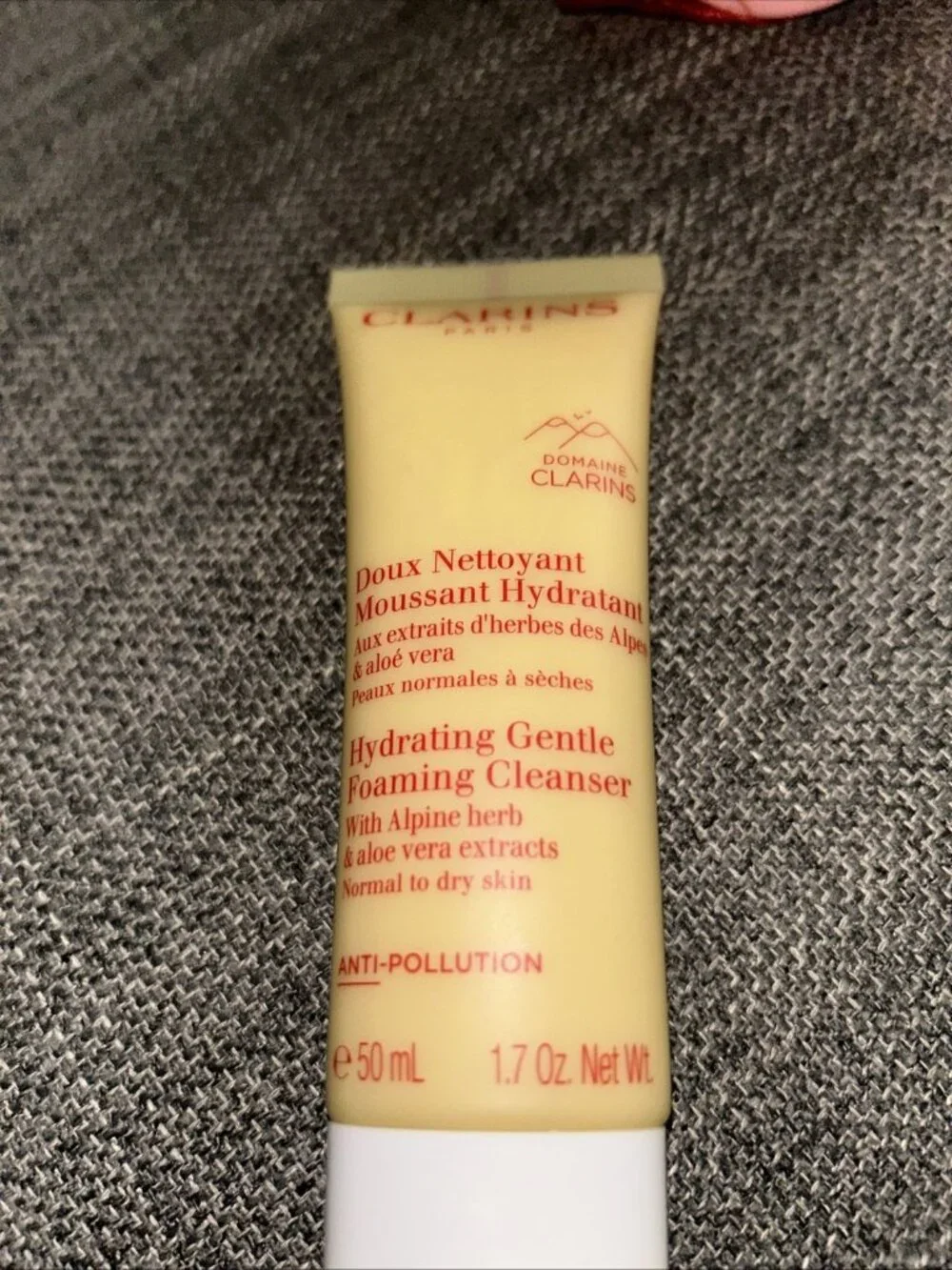 Clarins Paris Hydrating Gentle Foaming Cleanser 1.7 Oz New With Alpine Herb &